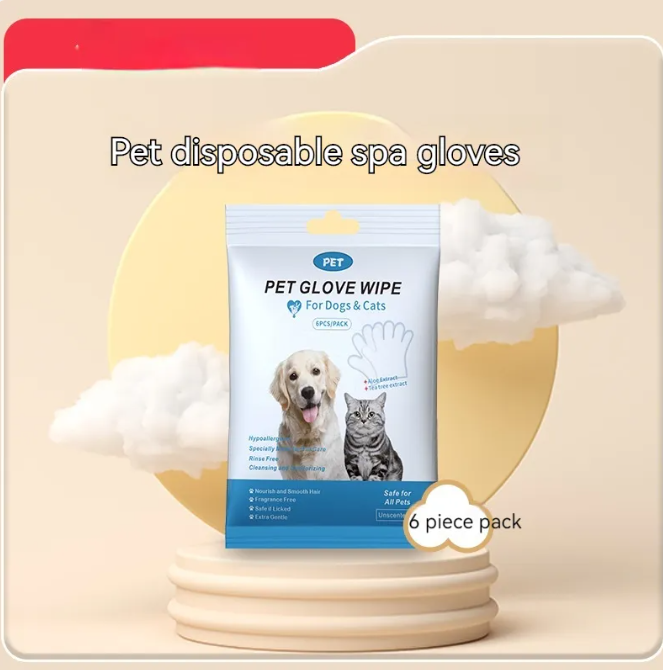 Pet Cleaning Gloves & Wipes
